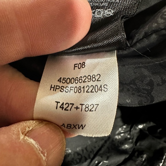 North Face Hooded Gray Quilted Puffer Elastic Waist Down Jacket Coat Size Small - Picture 11 of 13